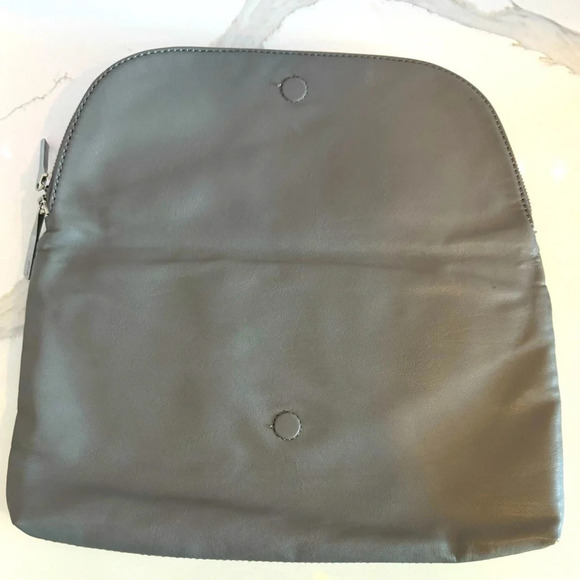 Matt & Nat  Robby clutch bag zipper gray fold over purse vegan leather hand bag - Picture 2 of 6